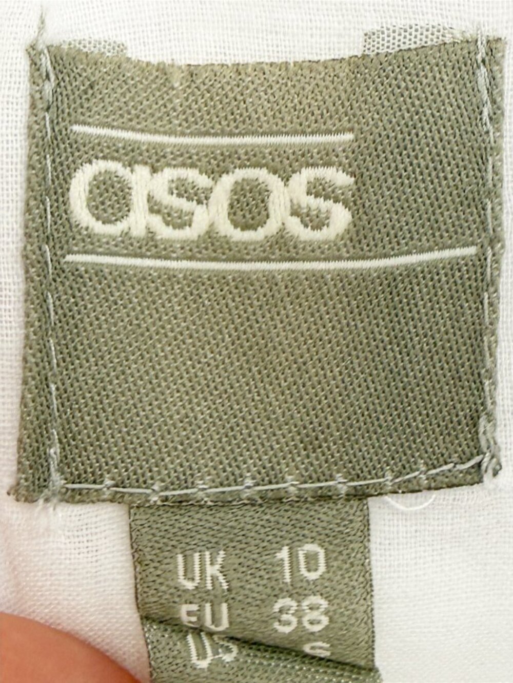 ASOS Design WHITE Button Front Eyelet Mini Skirt Sz 6 Coquette Western Boho - Picture 6 of 10